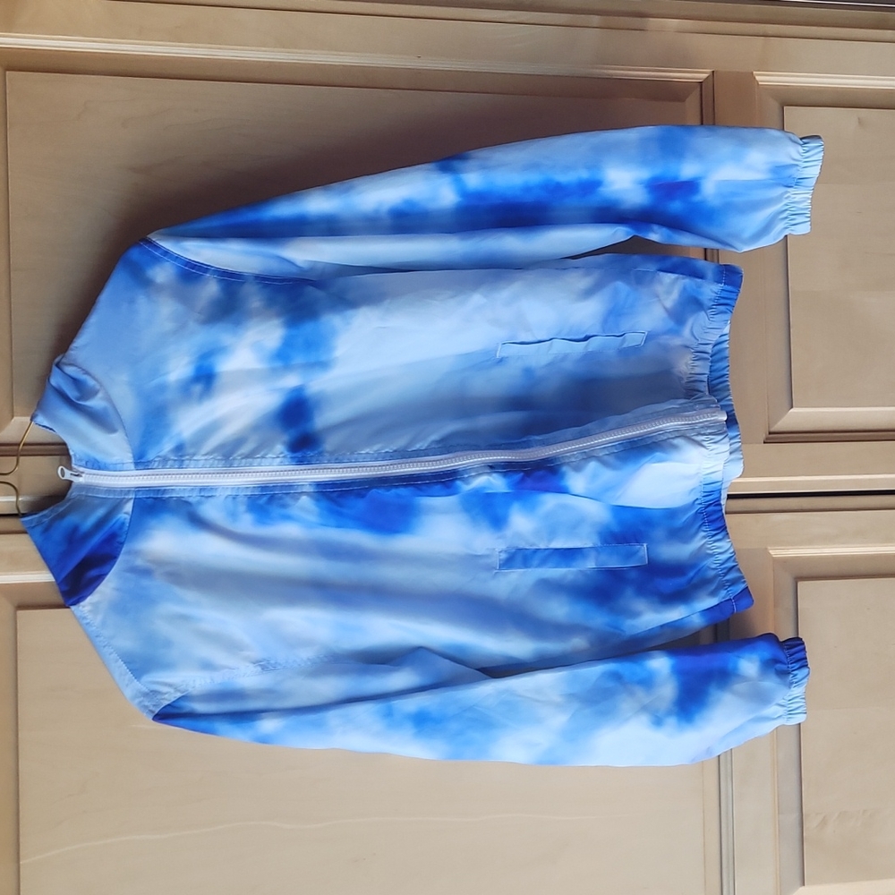 Cloudy blue Justice rain jacket